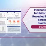 Digital poster titled "Mechanism of BRAF Inhibitor Resistance Revealed by Cell Panel Screening and Bioinformatics," featuring charts and graphs. Accompanied by the text "Download Below" and the Pharmaron logo in the bottom right corner, this resource delves into genetic toxicology insights.