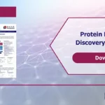 A promotional graphic for Pharmaron's "Protein Degrader Discovery Platform" poster download. The design features a preview of the scientific poster on the left, while the right side contains a download button and title. The background has a soft, geometric pattern with a purple gradient. Pharmaron's logo is positioned in the bottom-right corner.